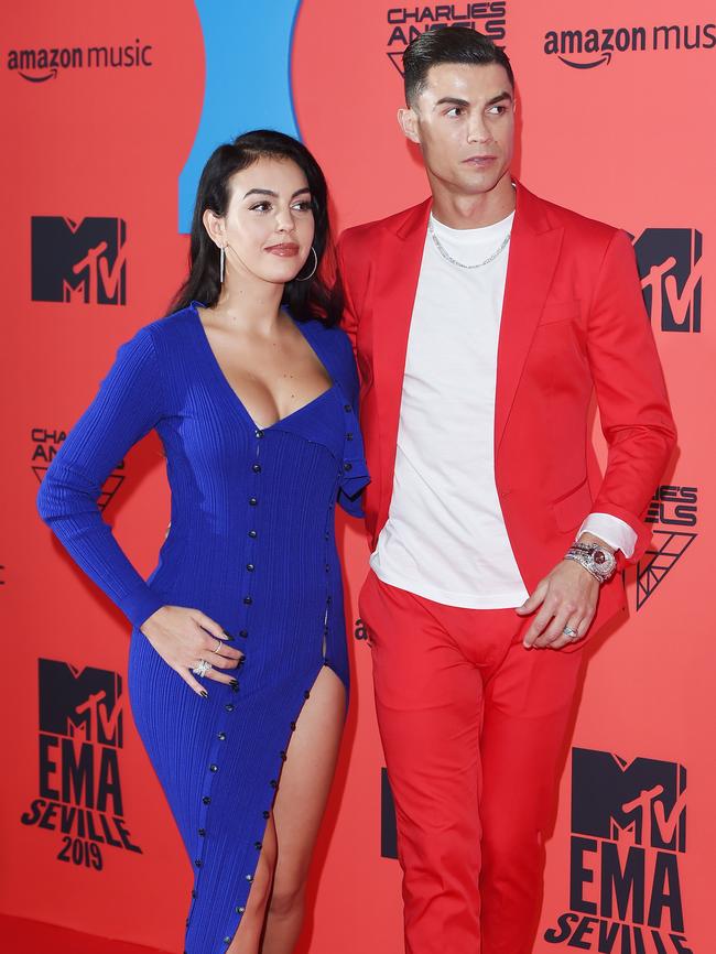 Ronaldo with long term partner Georgina Rodriguez. (Photo by Kate Green/Getty Images for MTV)