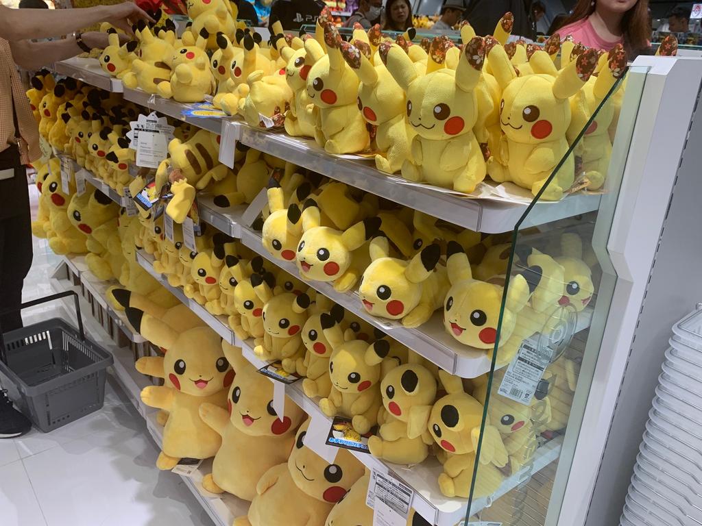 Inside the Pokemon Centre — don't get between a kid and a Pikachu.