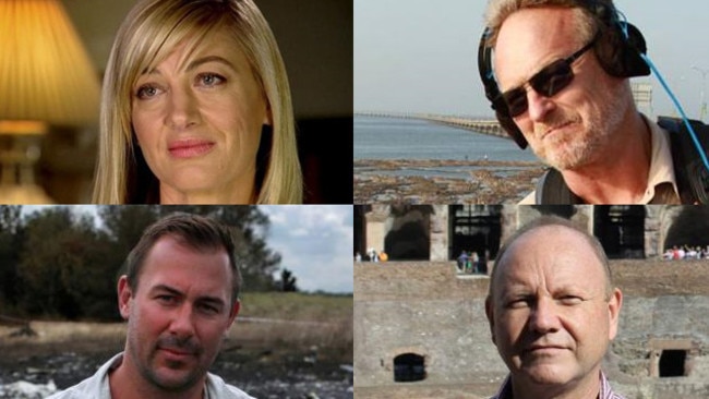 The detained 60 Minutes crew: Tara Brown, David Ballment, Stephen Rice and Ben Williamson.