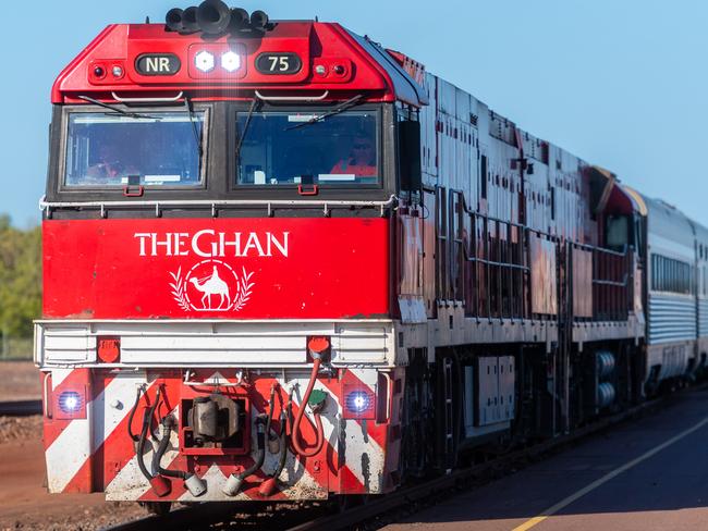 After a five month hiatus due to the coronavirus, The Ghan once again arrives in Darwin after a three day journey from Adelaide. Picture: Che Chorley