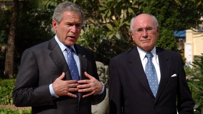 Prime Minister John Howard with US President George W Bush in 2006.