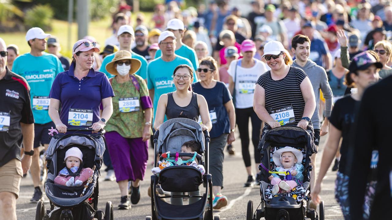 4km event entrants of Peak2Park 2022, Sunday, April 3, 2022. Picture: Kevin Farmer