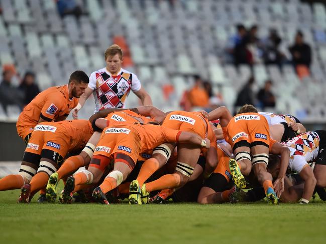 BLOEMFONTEIN, SOUTH AFRICA - MAY 14: General viw of action during the Super Rugby match between Toyota Cheetahs and Southern Kings at Toyota Stadium on May 14, 2016 in Bloemfontein, South Africa. (Photo by Johan Pretorius/Gallo Images/Getty Images)