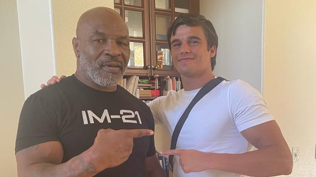 Mike Tyson and Australian boxing rising superstar Brock Jarvis. Source: Supplied