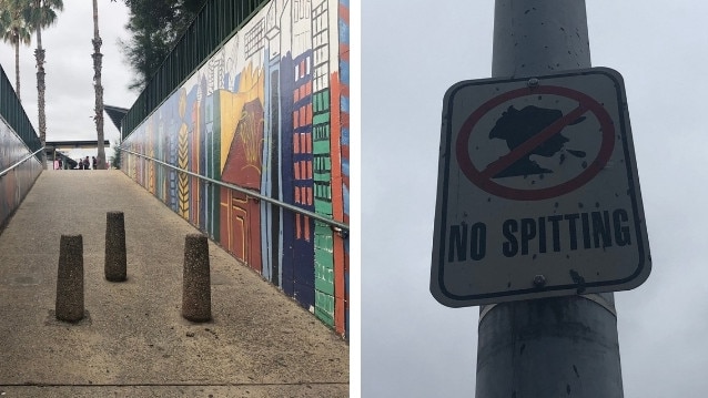 Spitting bans are not being enforced by council officers, despite more than 40 signs across Cumberland and $110 fines.