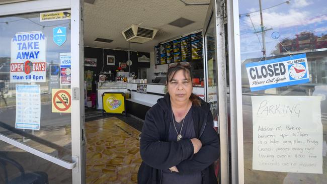 Fish and chip shop owner Rosa Spano, whose takeaway store is part of the same complex as the business that was targeted. Picture: Roy VanDerVegt