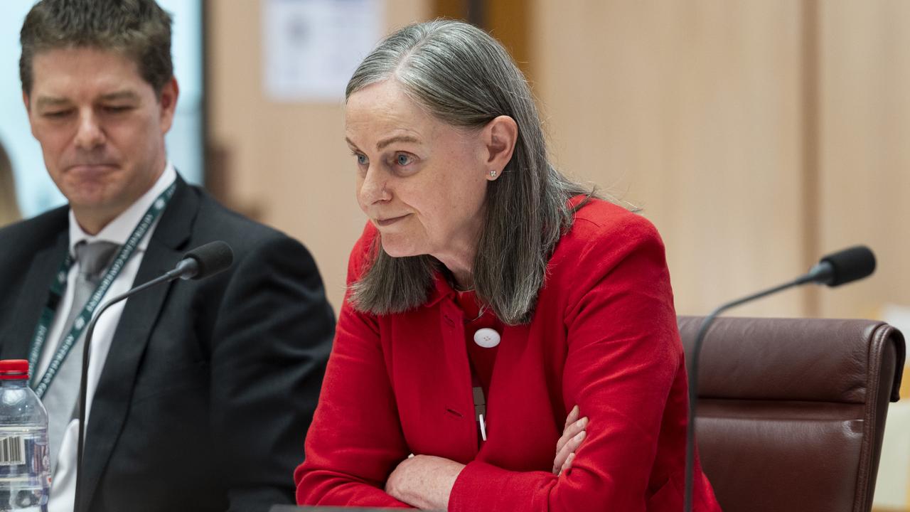 Diane Brown from the treasury department appeared before the Coalition-led cost of living inquiry. Picture: NCA NewsWire / Martin Ollman