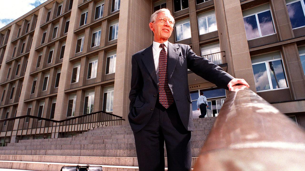 Stanley Fischer outside Treasury in Canberra in 1997.