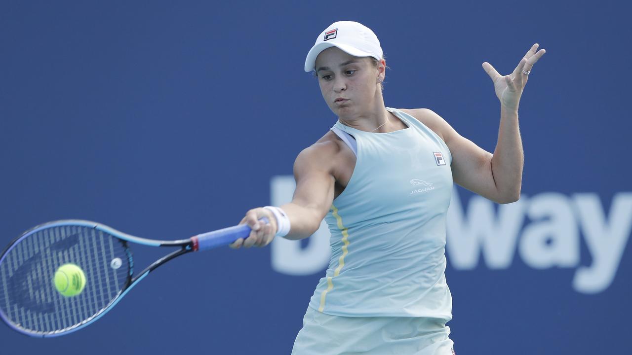 Ash Barty made light work of Ukraine’s Elina Svitolina in their semifinal during the Miami Open on April 01, 2021 in Miami Gardens, Florida.
