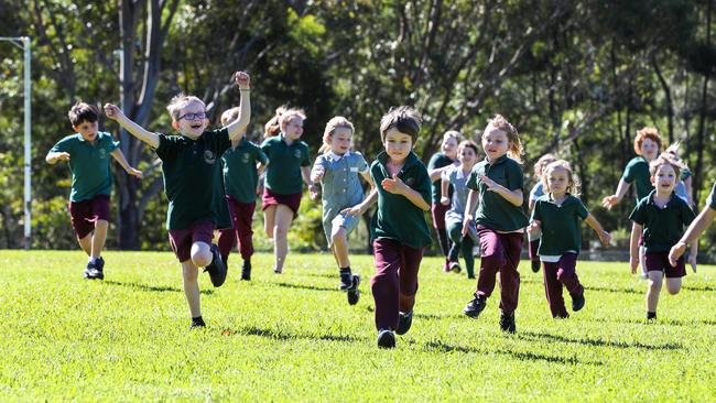 Students at Springbrook State School are grouped flexibly, rather than by the traditional class allocation. Picture: Nigel Hallett