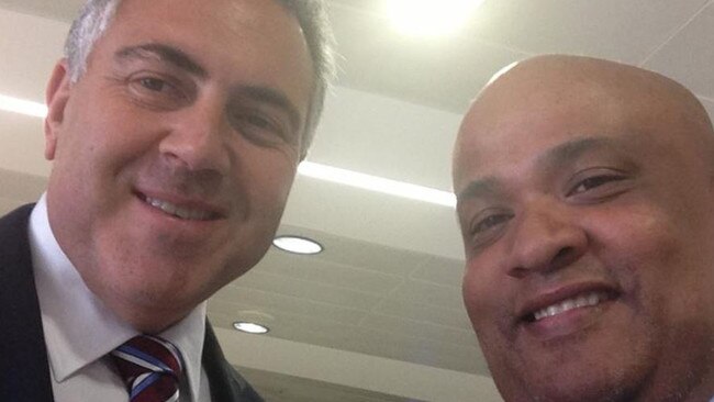 Vamadevan pictured with Joe Hockey. Picture: Facebook