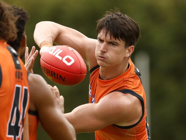 Sam Taylor during GWS training session. Pic: Phil Hillyard