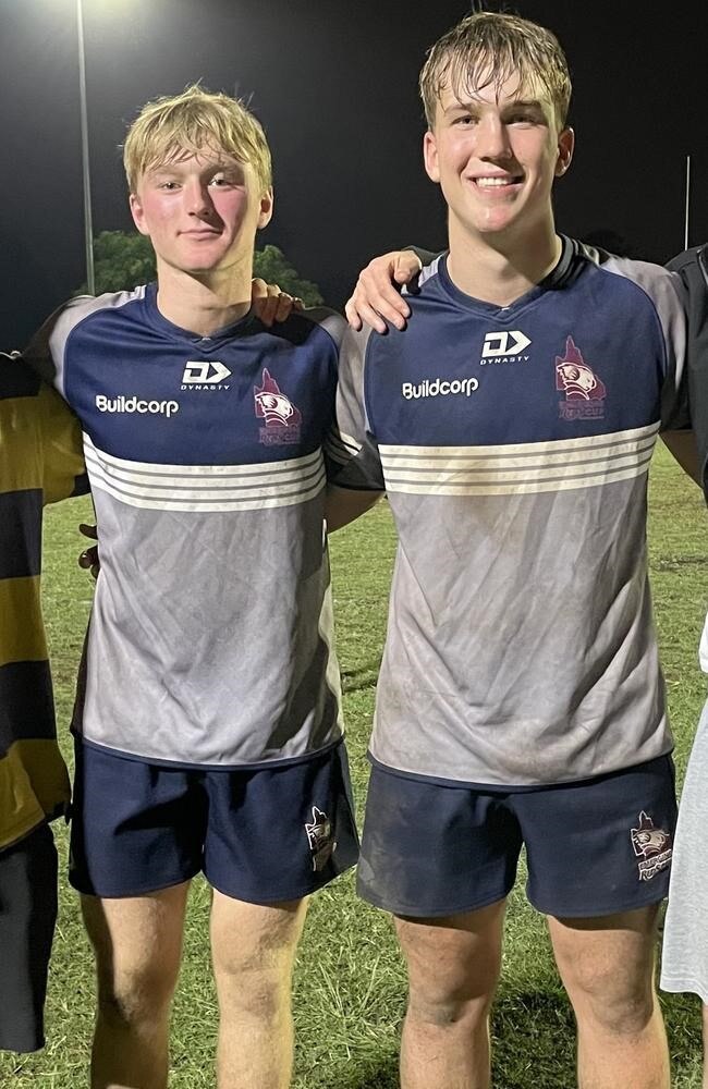 Tom Howard (left) and Jasper Barry (right) at the Emerging Reds Cup.