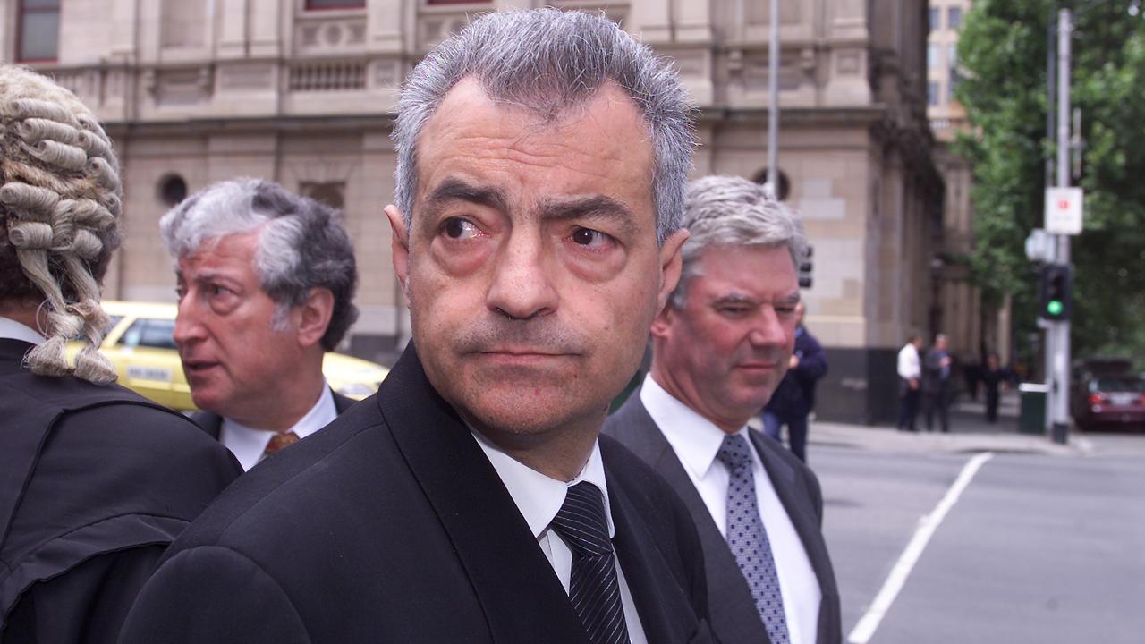 Frank De Stefano leaves the Melbourne Supreme Court in 2003.