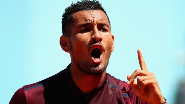 Nick Kyrgios beat Stan Wawrinka to move into the Madrid Open third round.
