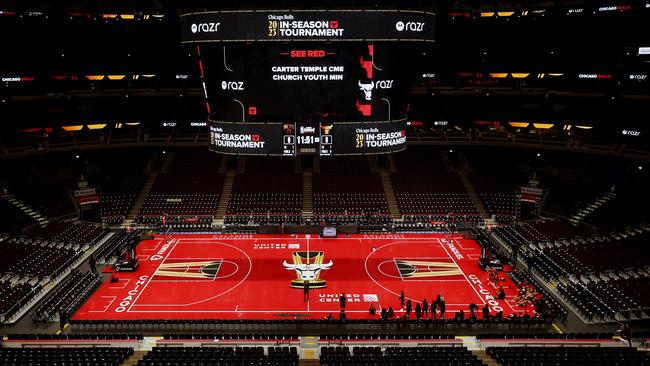 Chicago’s court for the in-season tournament. (Photo by Michael Reaves/Getty Images)