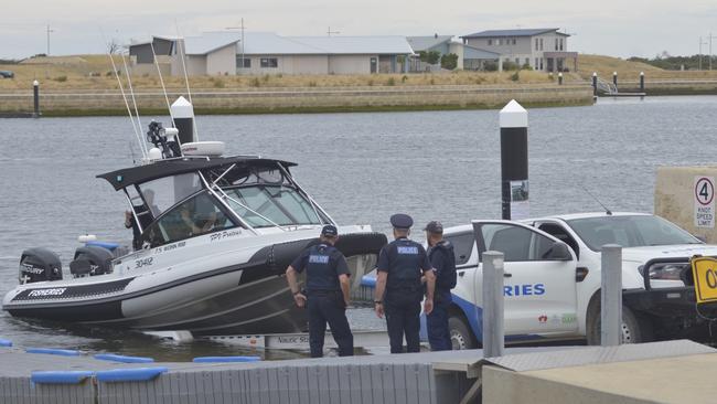 SA Police water operations at Cape Jaffa. Picture: Graeme Mellor