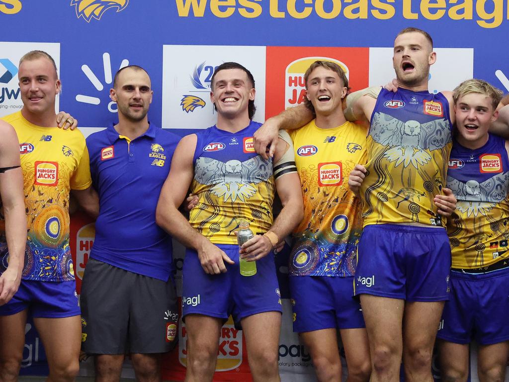 The Eagles picked up their first win of 2025 on Sunday Picture: Janelle St Pierre/AFL Photos via Getty Images