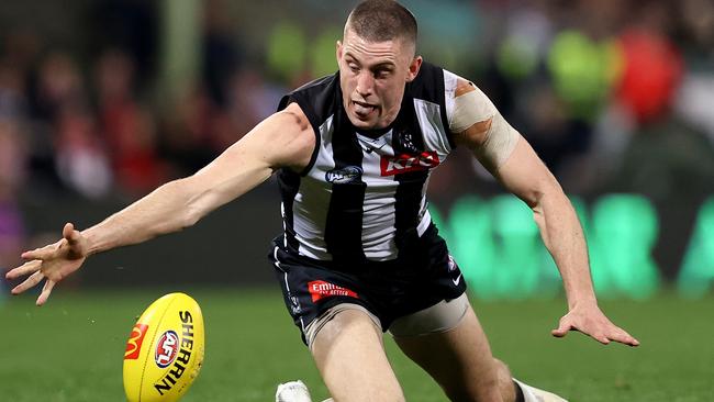 Collingwood ruckman Darcy Cameron said it’s been a ‘crazy’ season. Picture: Brendon Thorne/AFL Photos/via Getty Images