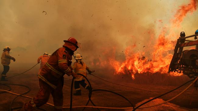 Firefighters battle a spot fire on Wednesday in Hillville. Picture: Getty/Sam Mooy