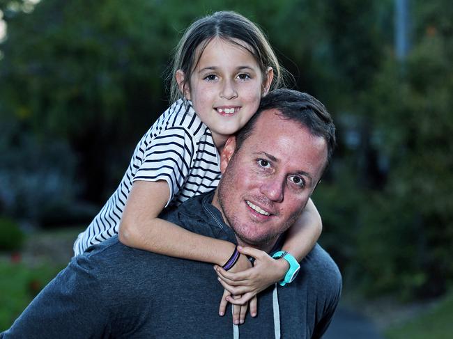 Brad Watts and his nine-year-old daughter Matilda are closer than ever. Picture: Gary Ramage