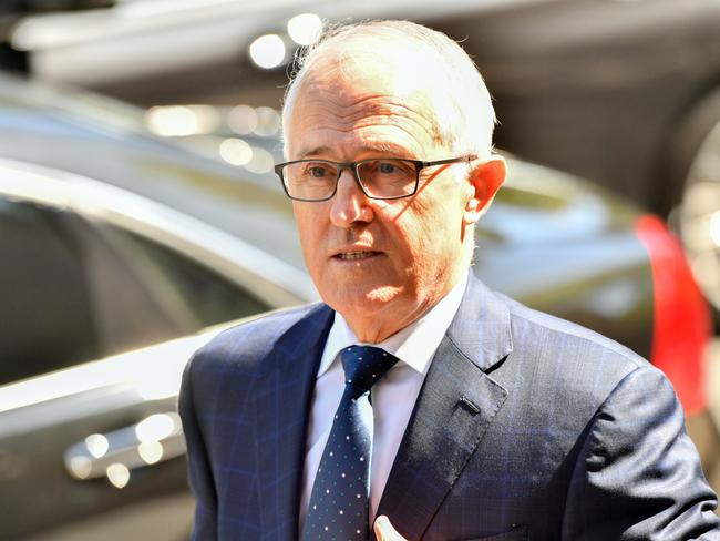 Former prime minister Malcolm Turnbull arrives for the state funeral of former NSW premier John Fahey, at St Mary's Cathedral, in Sydney, Friday, September 25, 2020. Mr Fahey was NSW premier from 1992 to 1995 and played a key role in the bid for Sydney to host the 2000 Olympic Games before going on to become federal finance minister. (AAP Image/POOL/Mick Tsikasvia NCA NewsWire)