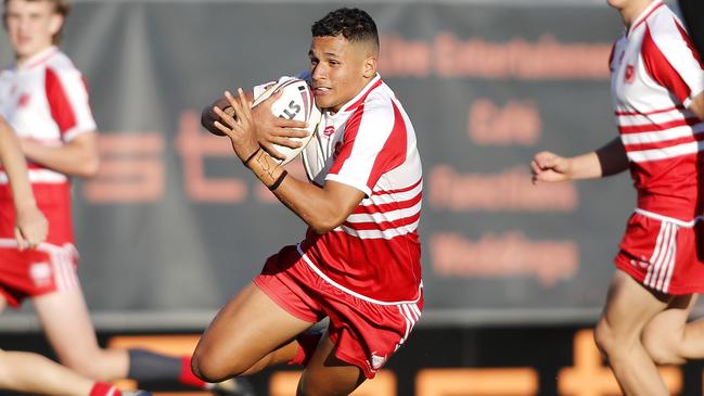 Palm Beach CurrumbinÃ&#149;s Tanu Nona in action during the Walters Cup Grand Final between Marsden State High and Palm Beach Currumbin State High at Langlands Park, Brisbane 9th of September 2020. (Image/Josh Woning)