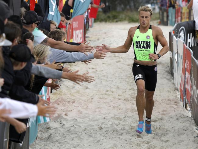 Matt Bevilacqua en route to Coolangatta Gold victory. Picture: Tertius Pickard