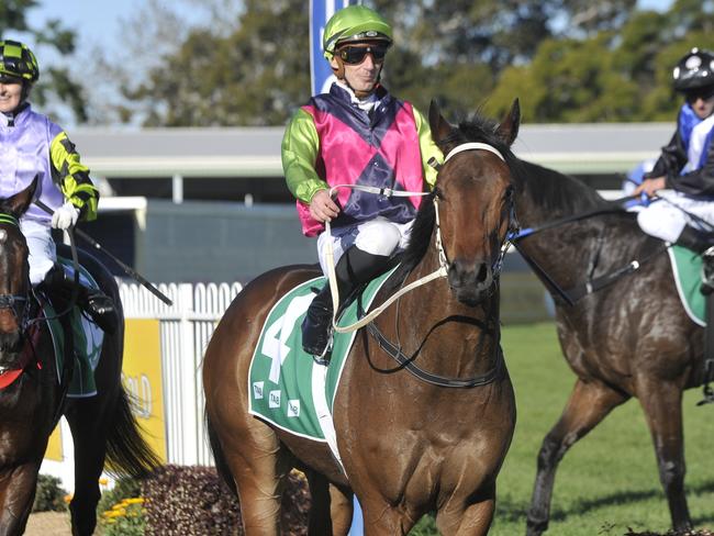 Ben Looker rides John Shelton-trained Bugalugs into scale after winning race 5 on South Grafton Cup Day on Sunday, July 5, 2020.