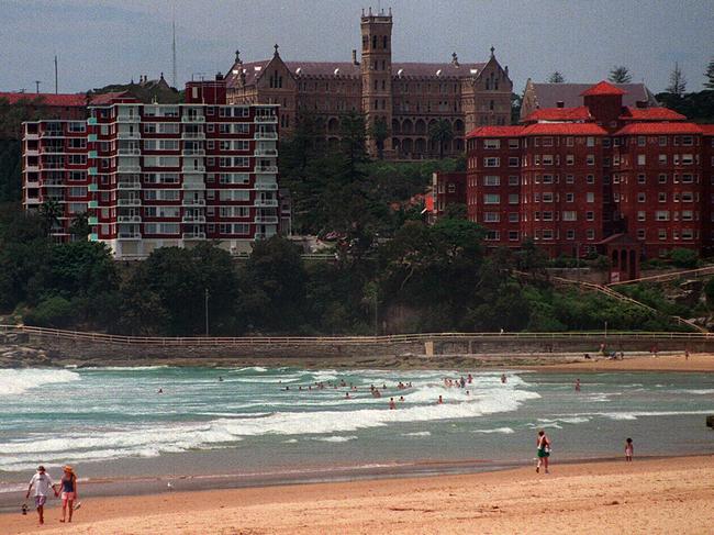 The former St Patricks Catholic Seminary overlooking Manly Beach is now an international business college. Picture: Michael Perini