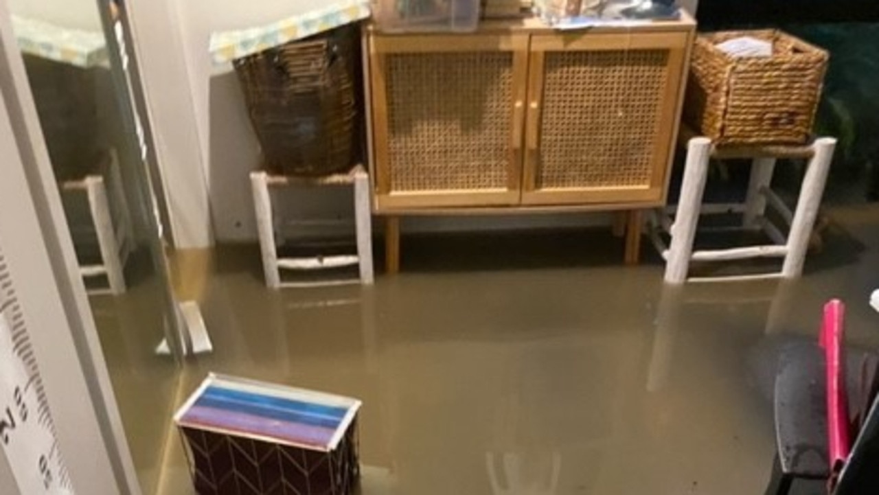 The few things Karni Liddell could salvage after 1.2m of floodwater went through her home have been moved into storage.