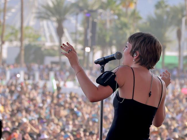 Maggie Rogers performs on the Coachella stage during the 2022 Coachella Valley Music And Arts Festival in April in Indio, California. Picture: Amy Sussman/Getty Images for Coachella