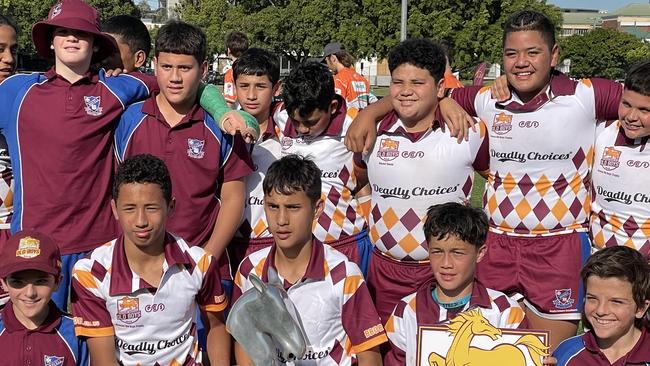 The cherished Broncos Old BOys Trophy - Wavell's first junior title since 2014.