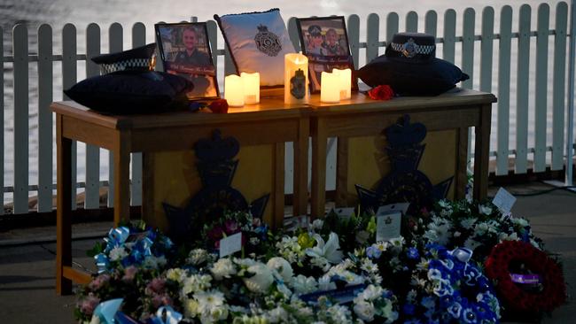 National Police Remembrance Candlelight Vigil 2023 at the Rockpool, Townsville. Picture: Evan Morgan