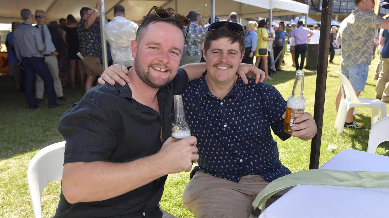 Jake Howe and Sam Rooney at the Lismore Cup on Thursday.