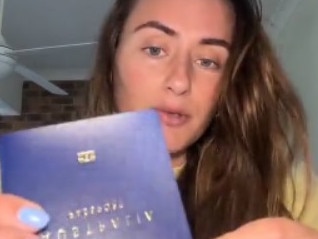 There's a problem with the new Australian passports. Picture: TikTok/The_Greataway