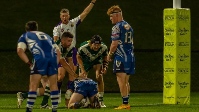 Blake Hill stands at marker for the Beerwah Bulldogs. Picture: Phil Bradeley