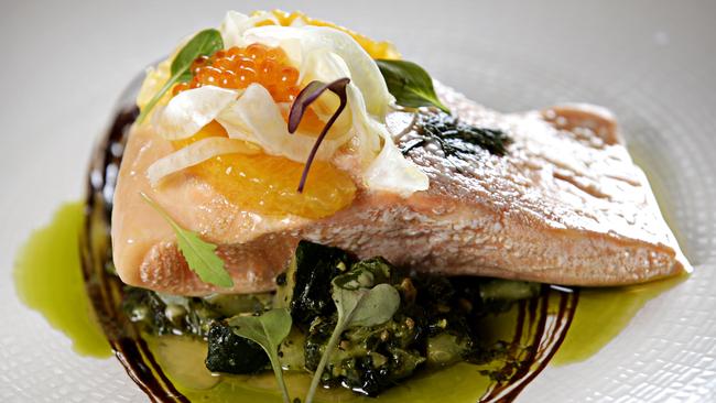 Confit ocean trout is highly recommended. Picture: Adam Yip