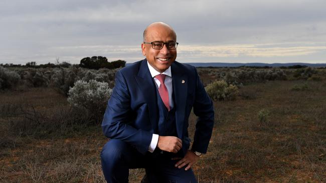 GFG Alliance’s Sanjeev Gupta on the outskirts of Whyalla. Picture: David Mariuz/AAP