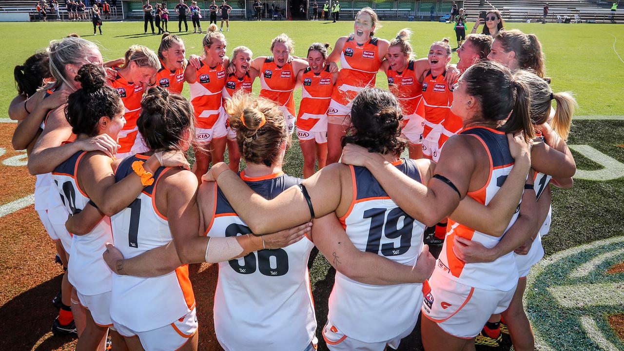 The Giants’ AFLW team will temporarily relocate to Albury. Picture: Matt Turner