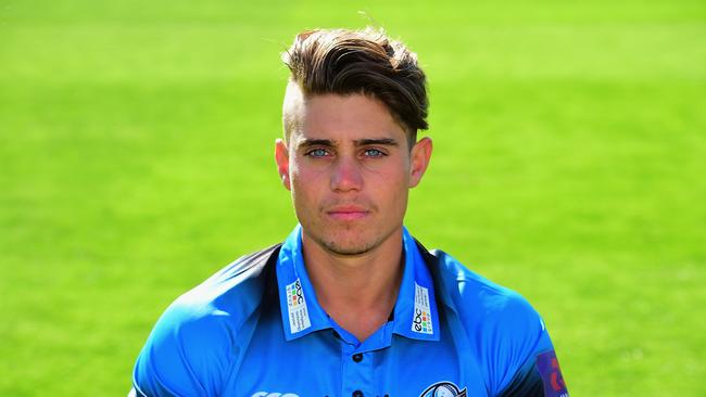 Alex Hepburn in Worcestershire County Cricket Club T20 Blast colours in 2017. Photo by Tony Marshall/Getty Images