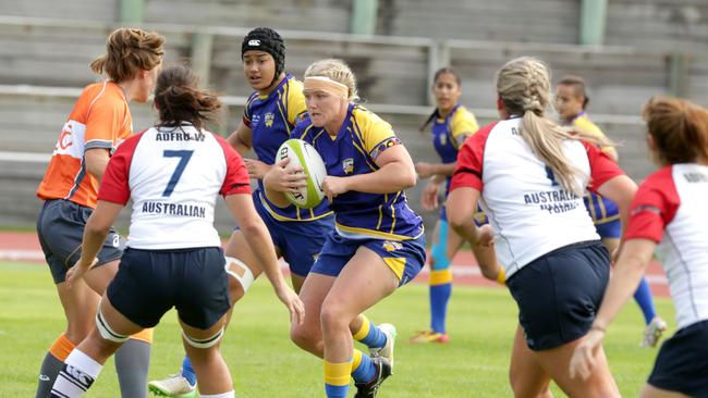 Sydney’s Emily Robinson on the charge at the women’s nationals on the Gold Coast.