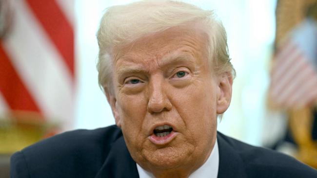 US President Donald Trump’s interview on Fox News on Sunday has sparked a sell-off in global equity markets. Picture: Jim Watson / AFP