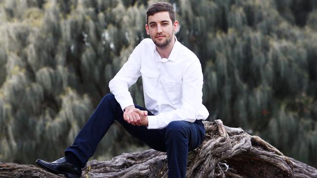 Marko Milicevic, 21, has volunteered at Meals on Wheels but has not held down a job since he left school in Year 10: ‘I’m trying to motivate myself not to become too comfortable or lazy’. Picture: Aaron Francis