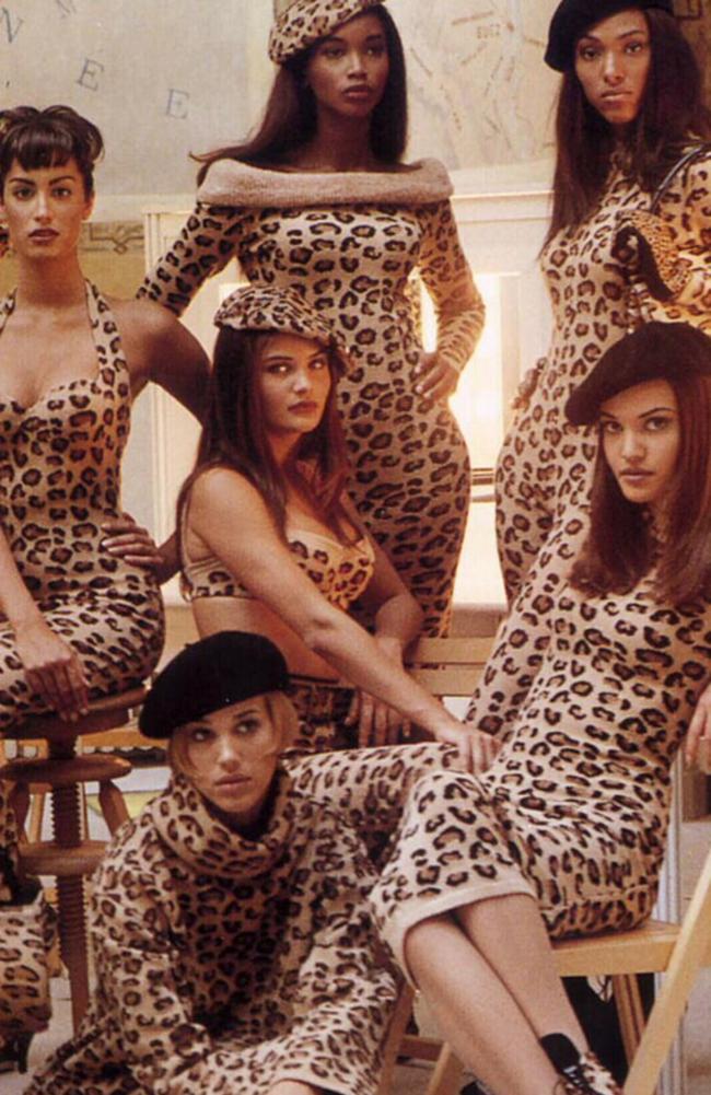 Knitted leopard print garments created for an Autumn/Winter 1991-92 collection.