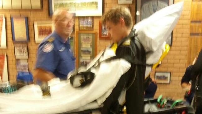 Kurt Portsmouth, 16, was taken to hospital by ambulance after allegedly being punched in the face.