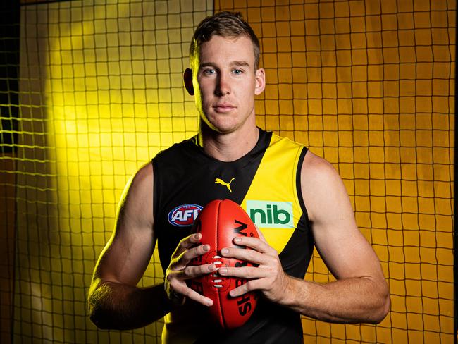 MELBOURNE, FEBRUARY 11, 2022: Richmond Football Club key forward Tom Lynch, pictured in Melbourne. Picture: Mark Stewart