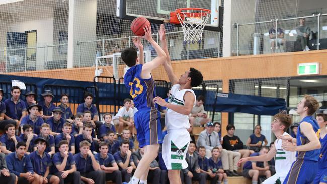 Churchie's Jacob Marchant in action against BBC last year.