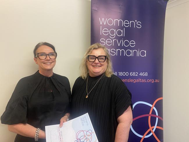 Working Women’s Centre principal solicitor Jodie Lee and Women’s Legal Service Tasmania CEO Yvette Cehtel.