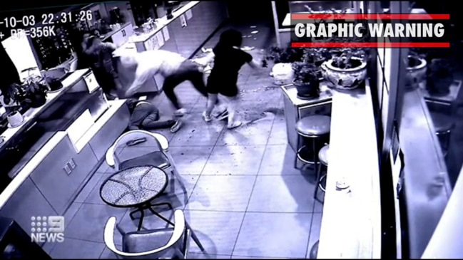 Terrifying Adelaide takeaway shop video caught on CCTV (9NEWS)